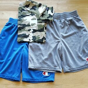 🏆 3 Piece Champion Shorts And T-shirt Set. Boys Size 14-16 Large